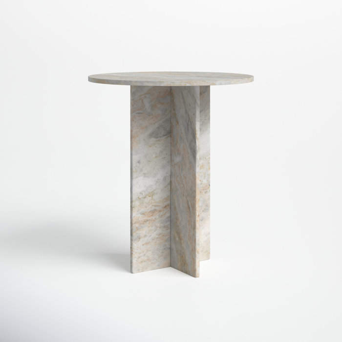 Joss & Main Evelyn Marble Top Pedestal End Table & Reviews Wayfair